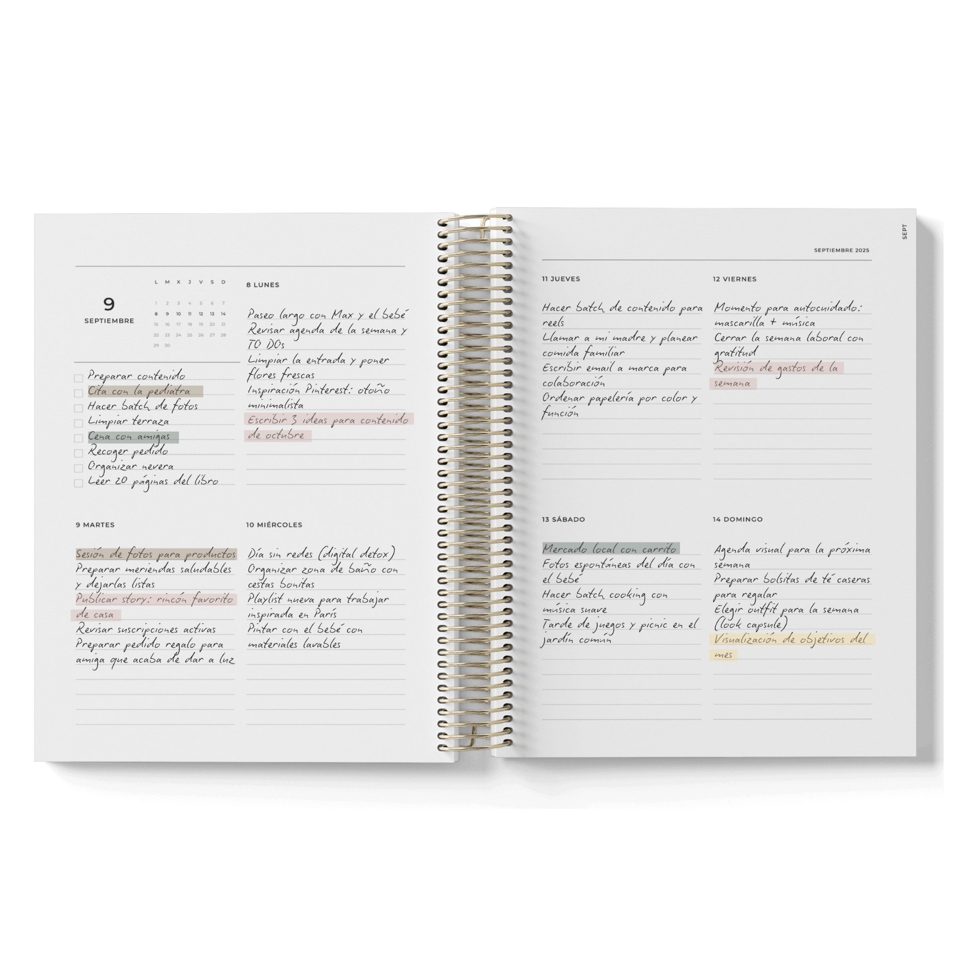 AGENDA PRINT BUTANO SEMANA VISTA