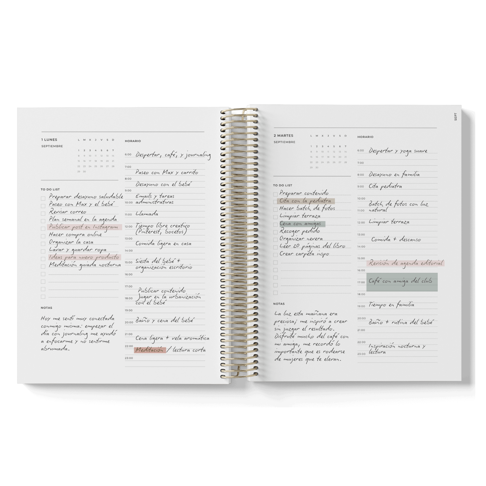 AGENDA PRINT BUTANO DÍA PÁGINA