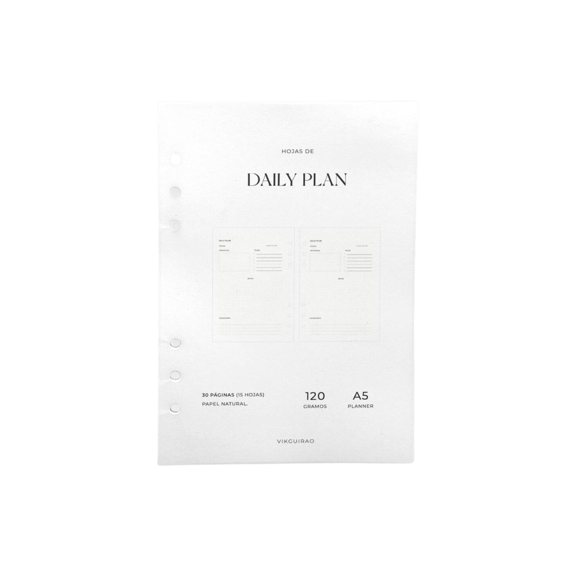 RECAMBIO HOJAS DE DAILY PLAN
