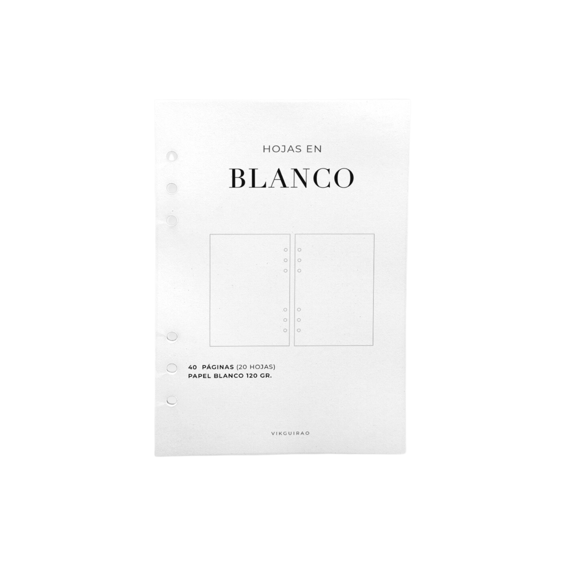 RECAMBIO HOJAS EN BLANCO