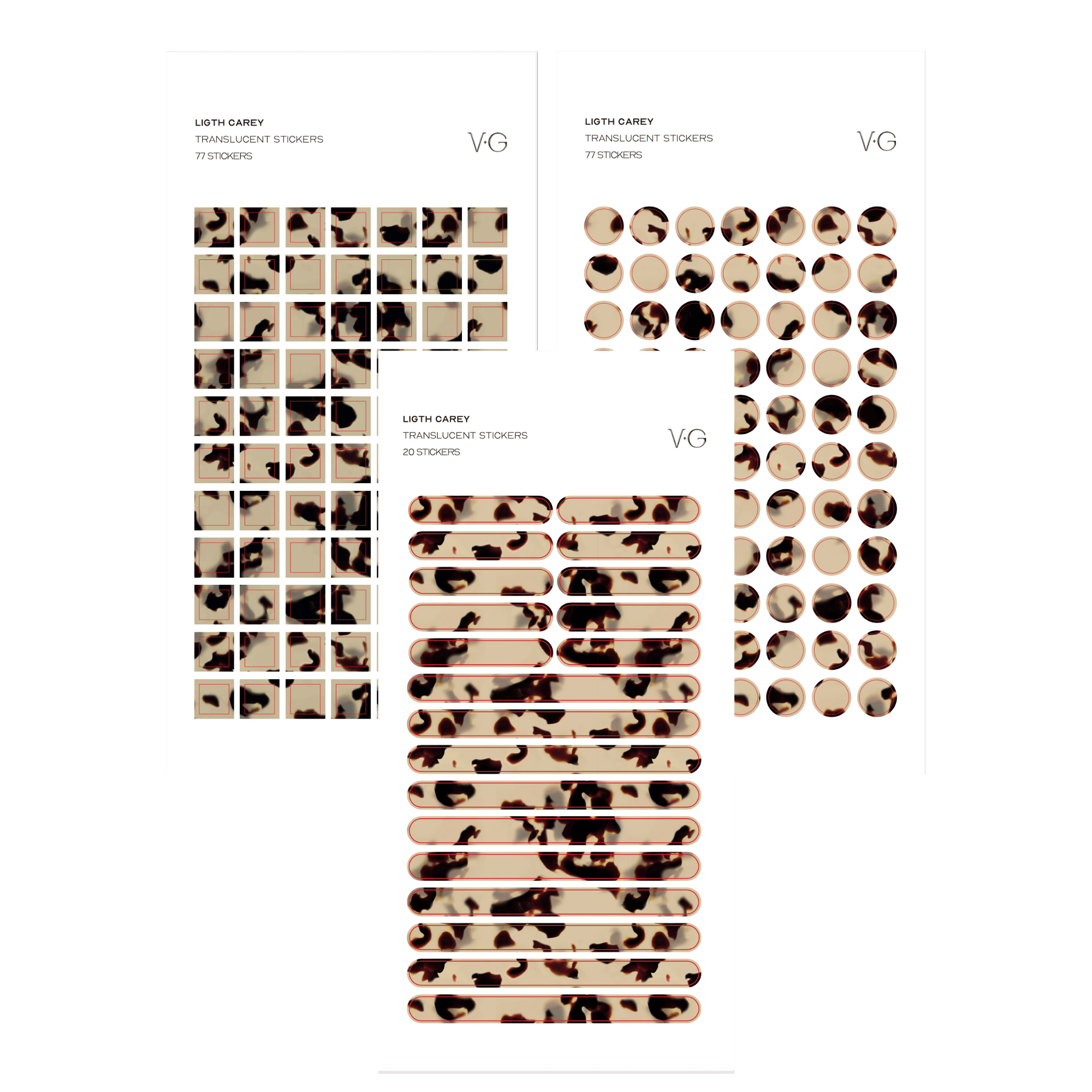stickers transparentes · SET DE 3
