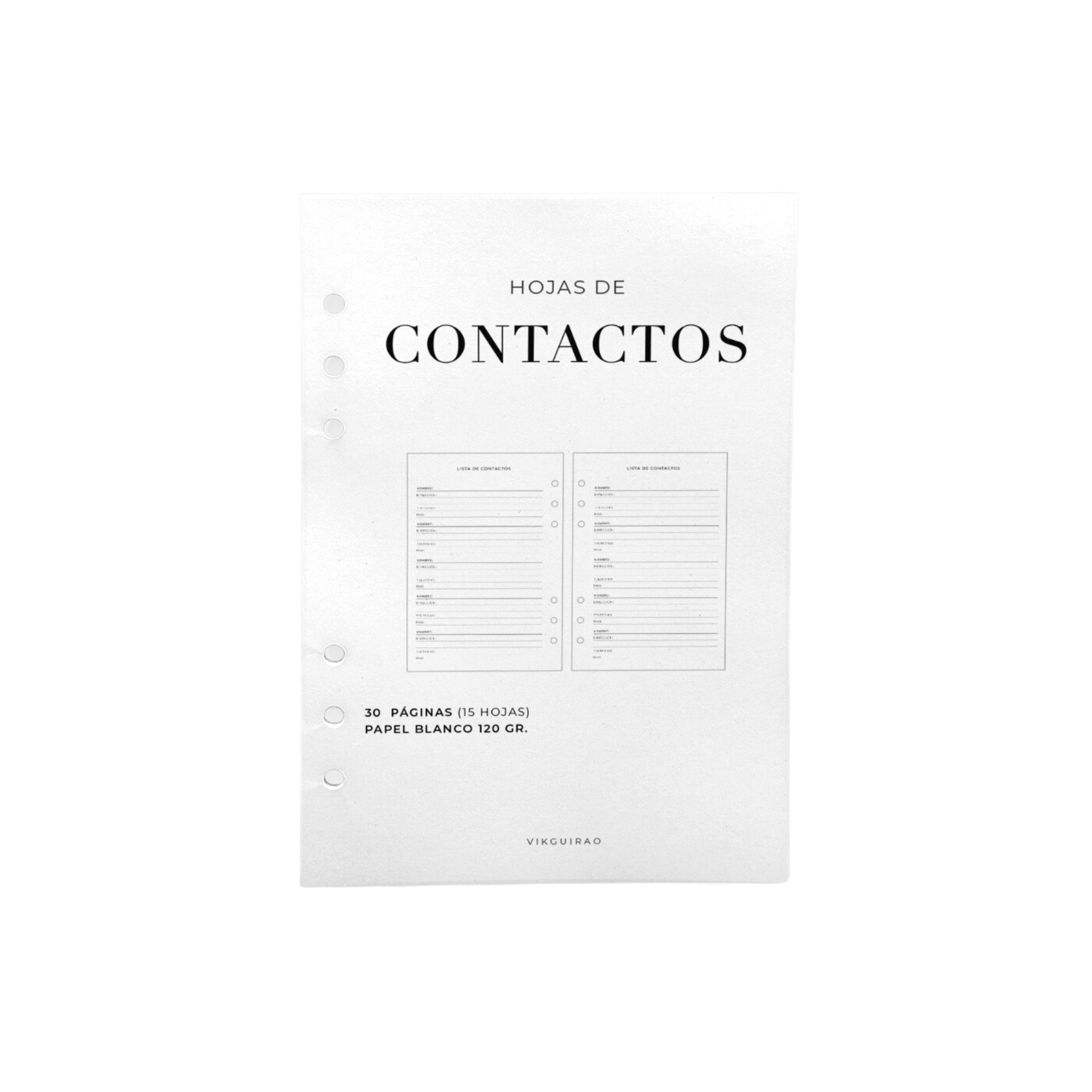 RECAMBIO HOJAS DE CONTACTOS