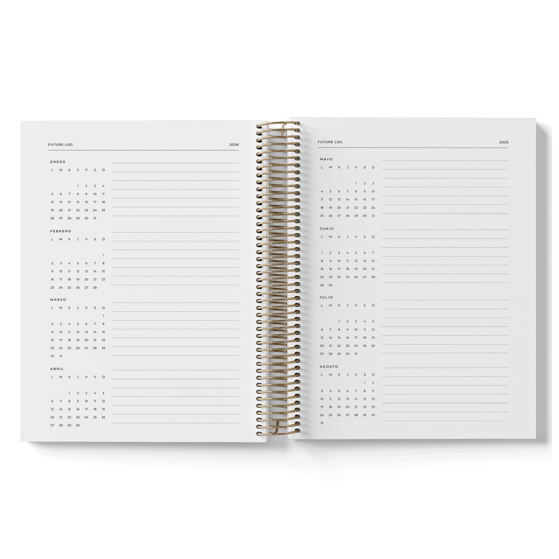 AGENDA PRINT BUTANO SEMANA VISTA