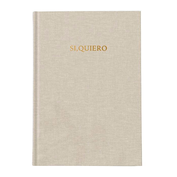 AGENDA DE BODA LETRAS DORADAS