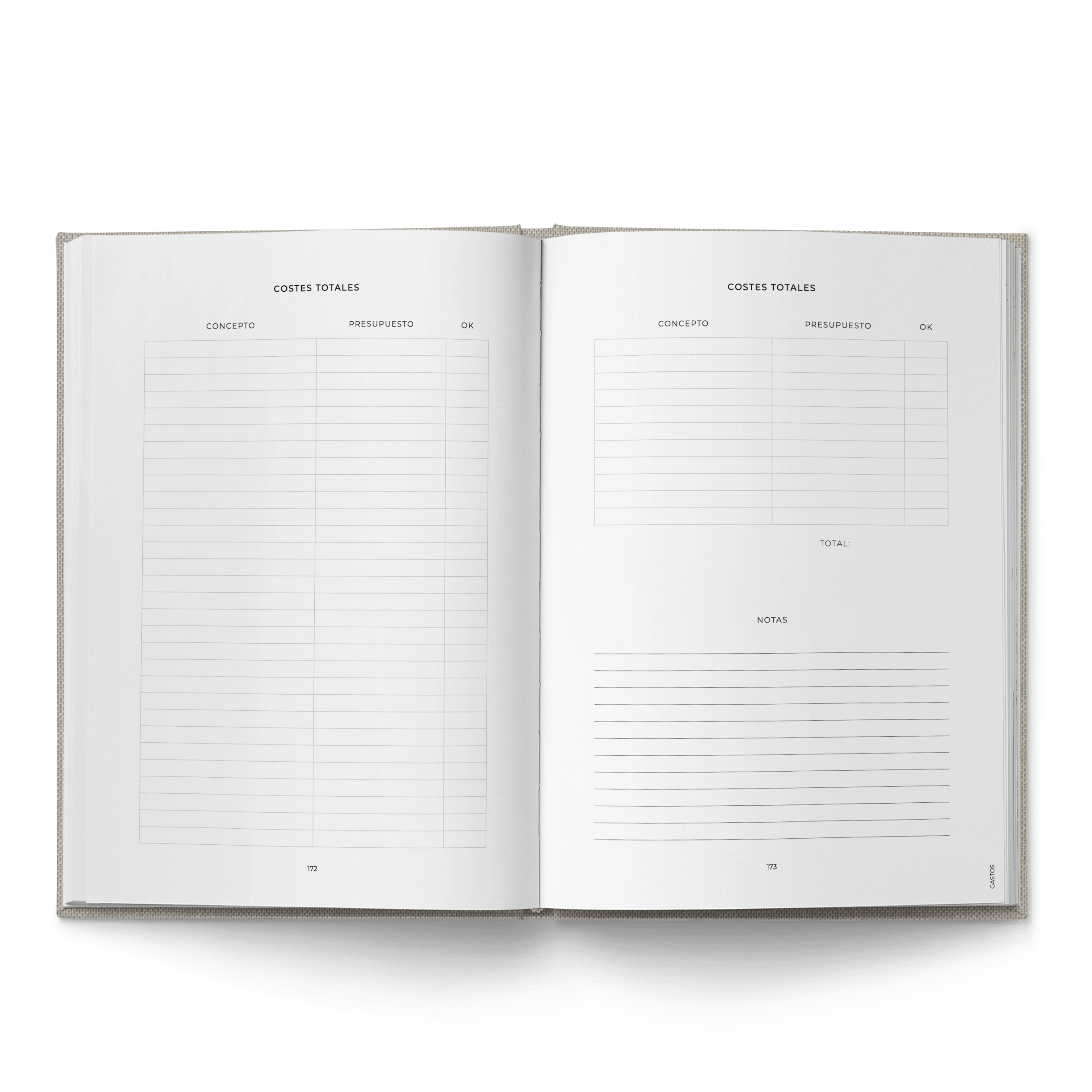 AGENDA DE BODA LETRAS BLANCAS